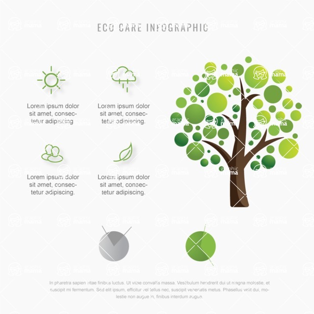 Infographic Templates Collection - Vector, Photoshop, PowerPoint, Google Slides - Eco Care Infographic Design Template With a Tree